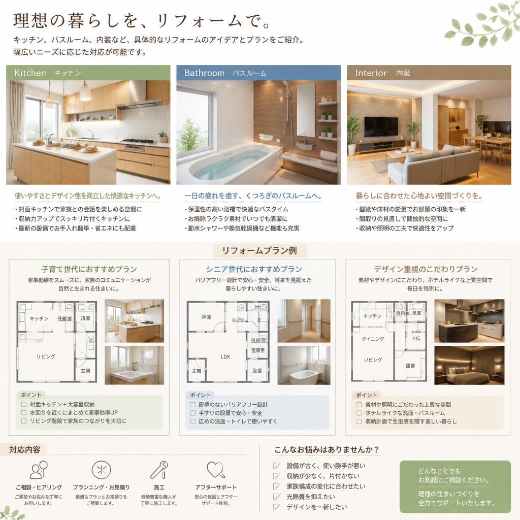 どんなリフォームが可能?