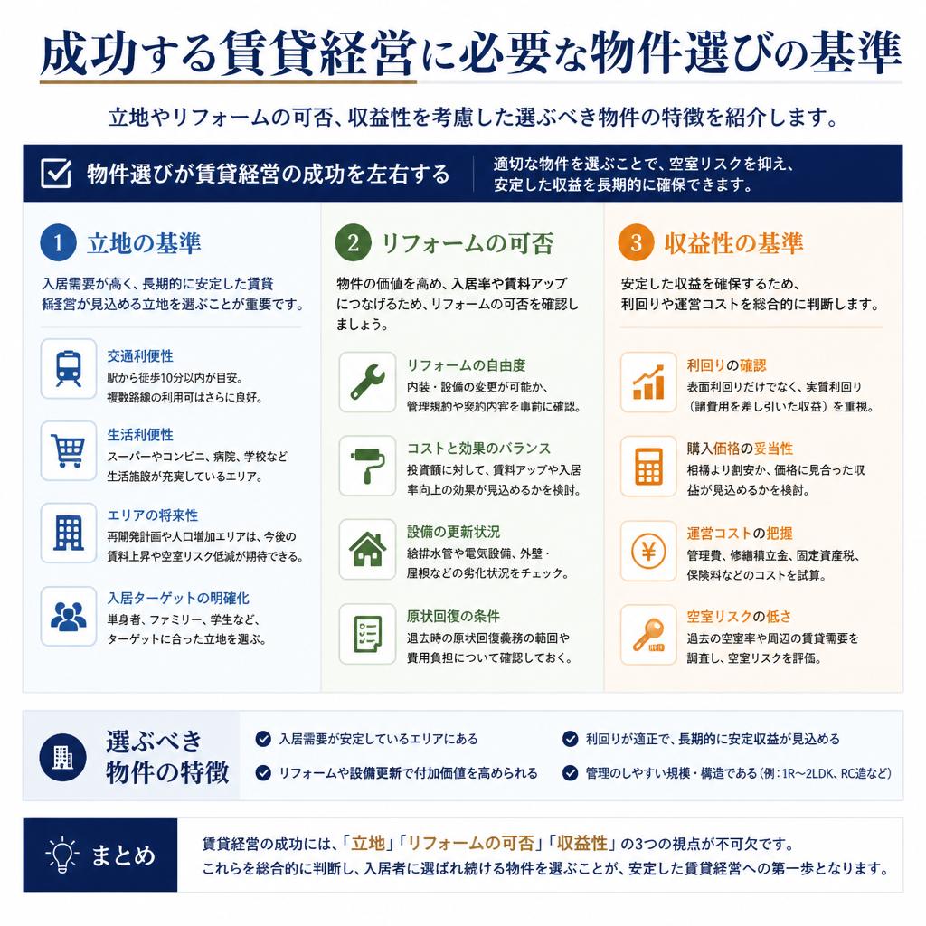 4. 物件選びのポイント