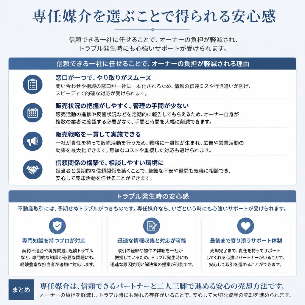 専任媒介で得られる安心感