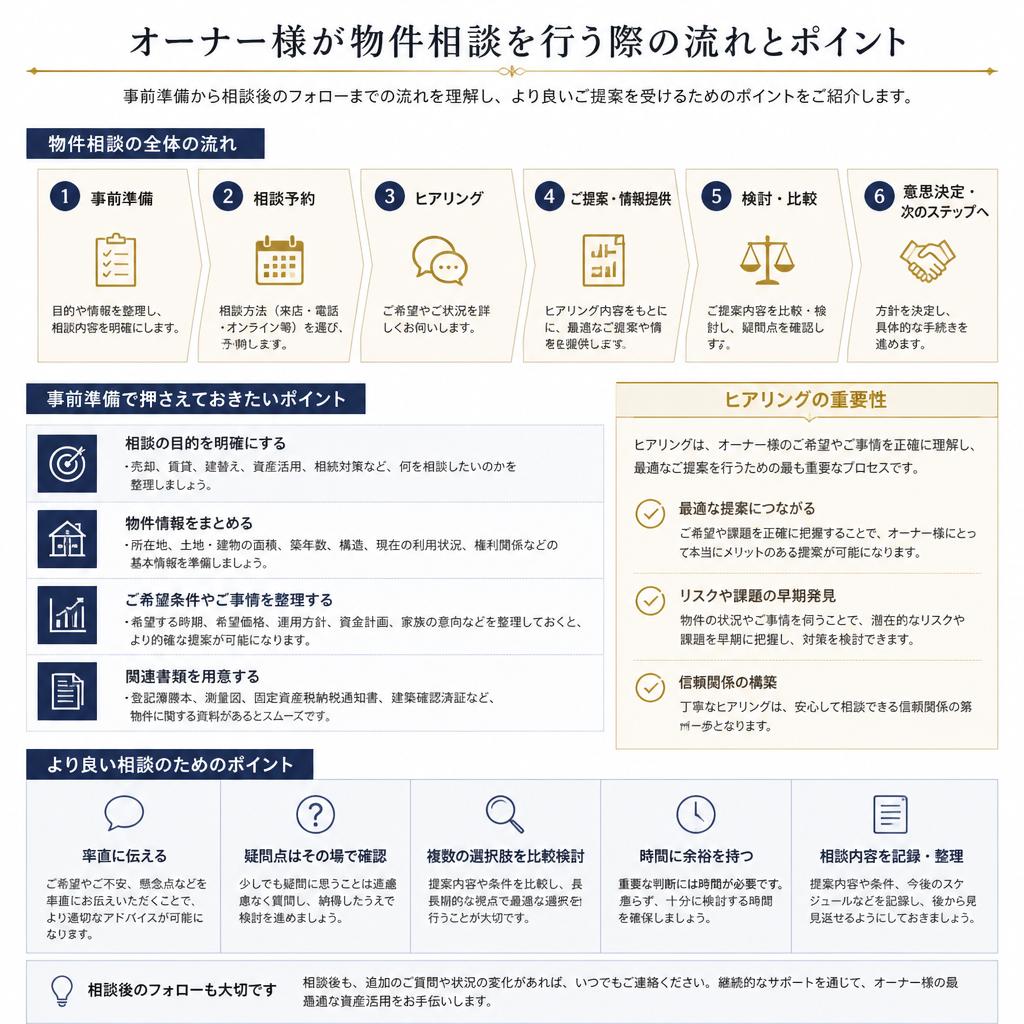 物件相談の進め方とその利点