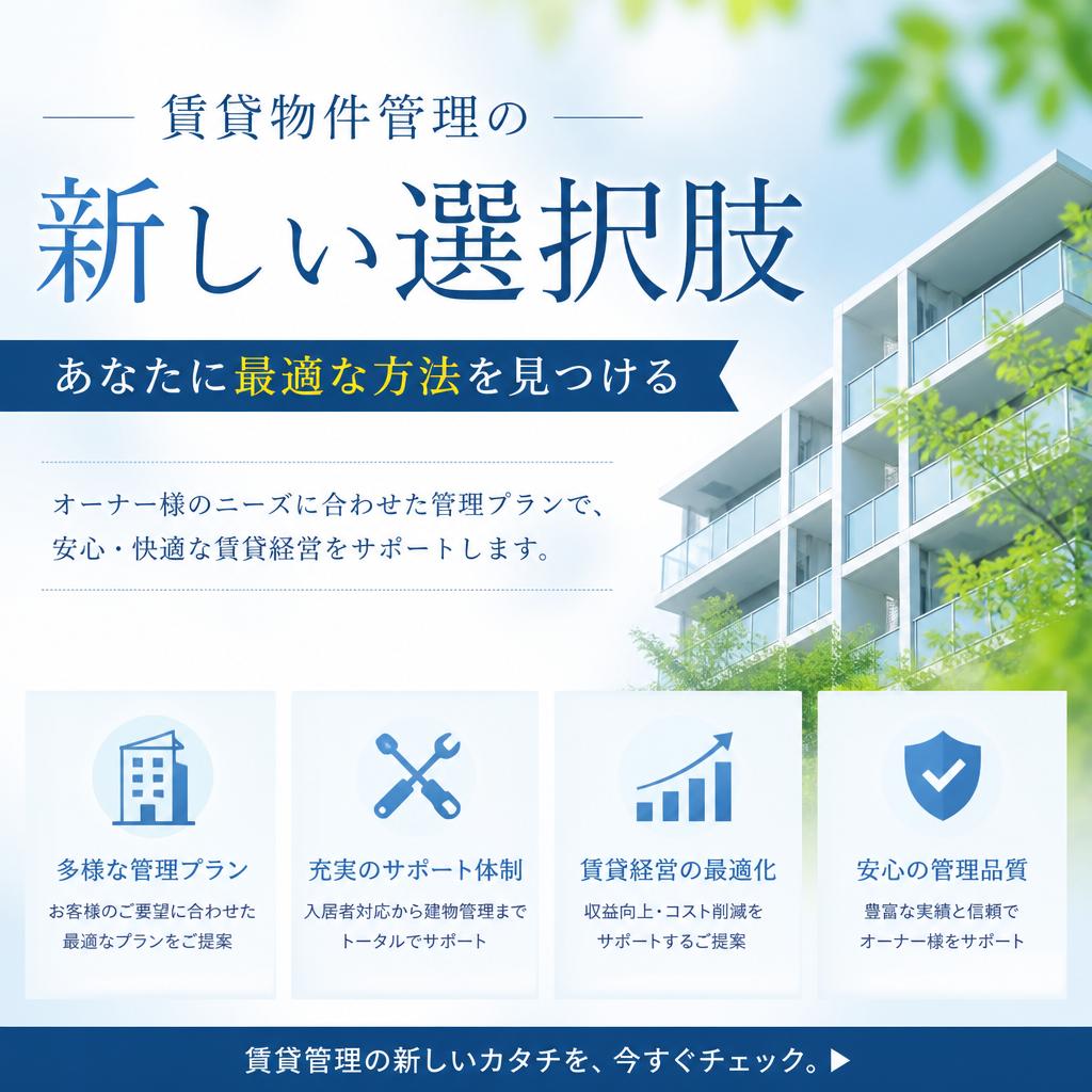 賃貸物件管理の新しい選択肢｜あなたに最適な方法を見つける