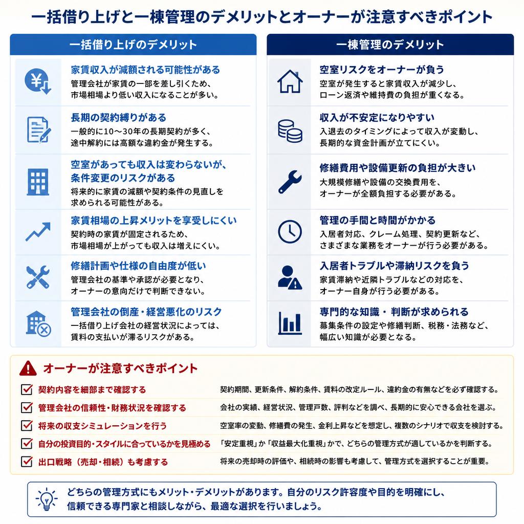 4. それぞれのデメリットとは?
