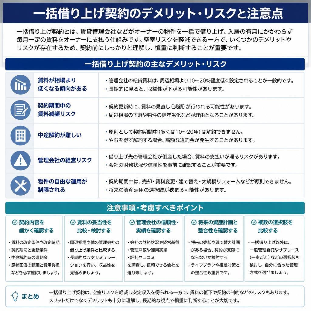 4. 一括借り上げ契約のデメリット