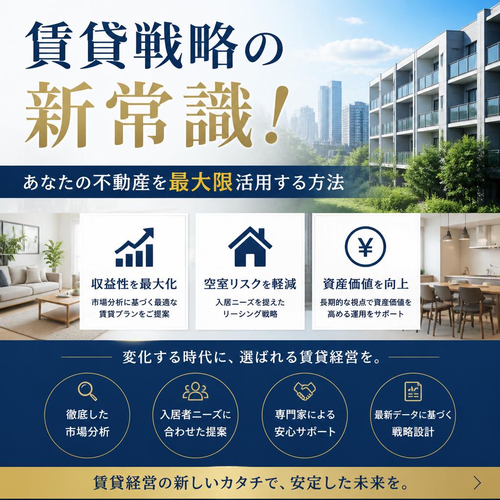 賃貸戦略の新常識！あなたの不動産を最大限活用する方法