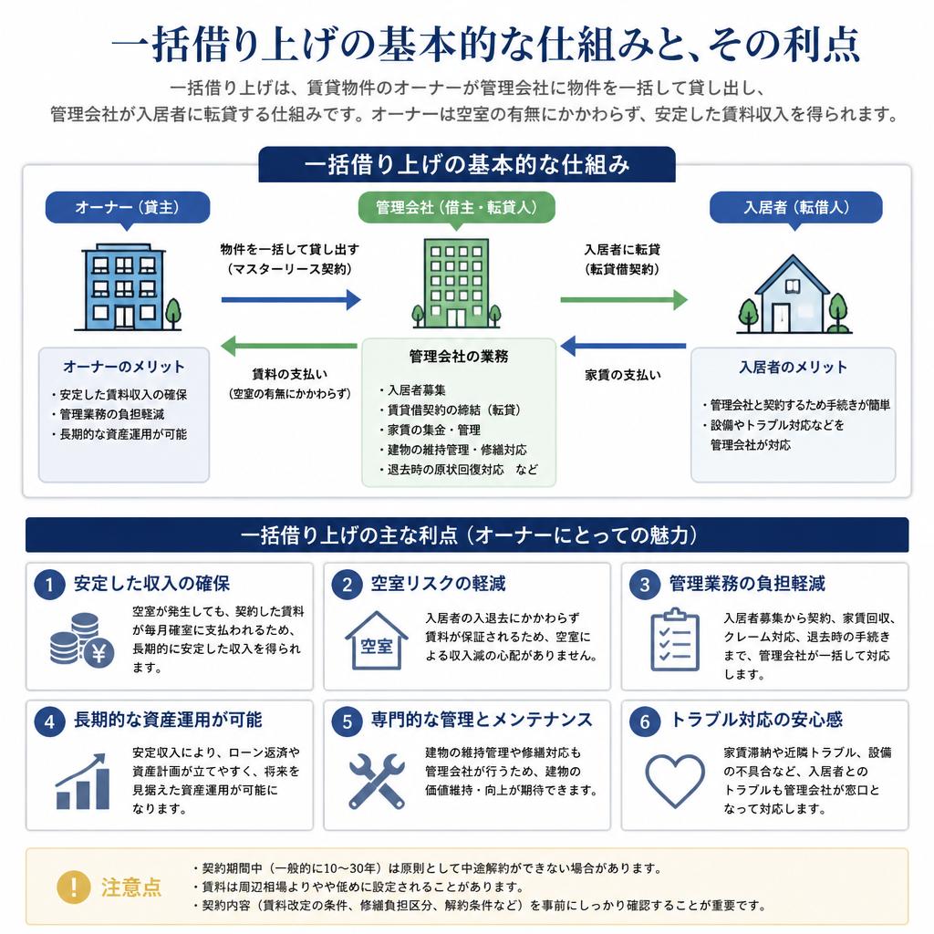 一括借り上げとは？メリットを探る