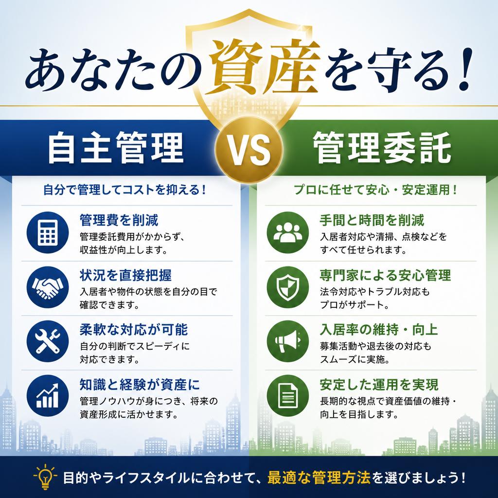 あなたの資産を守る！自主管理 vs 管理委託
