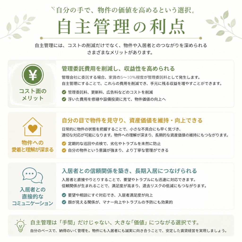 自主管理のメリット