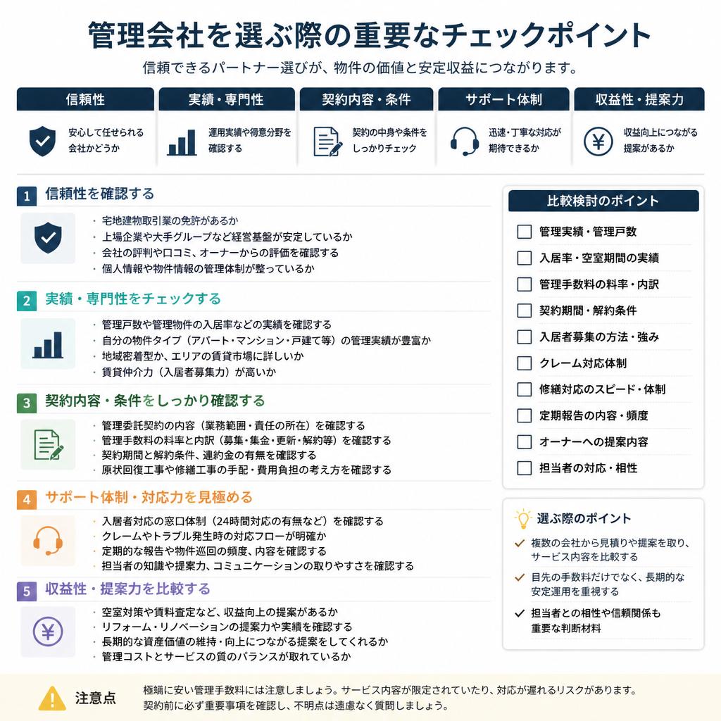 管理会社選びのポイント