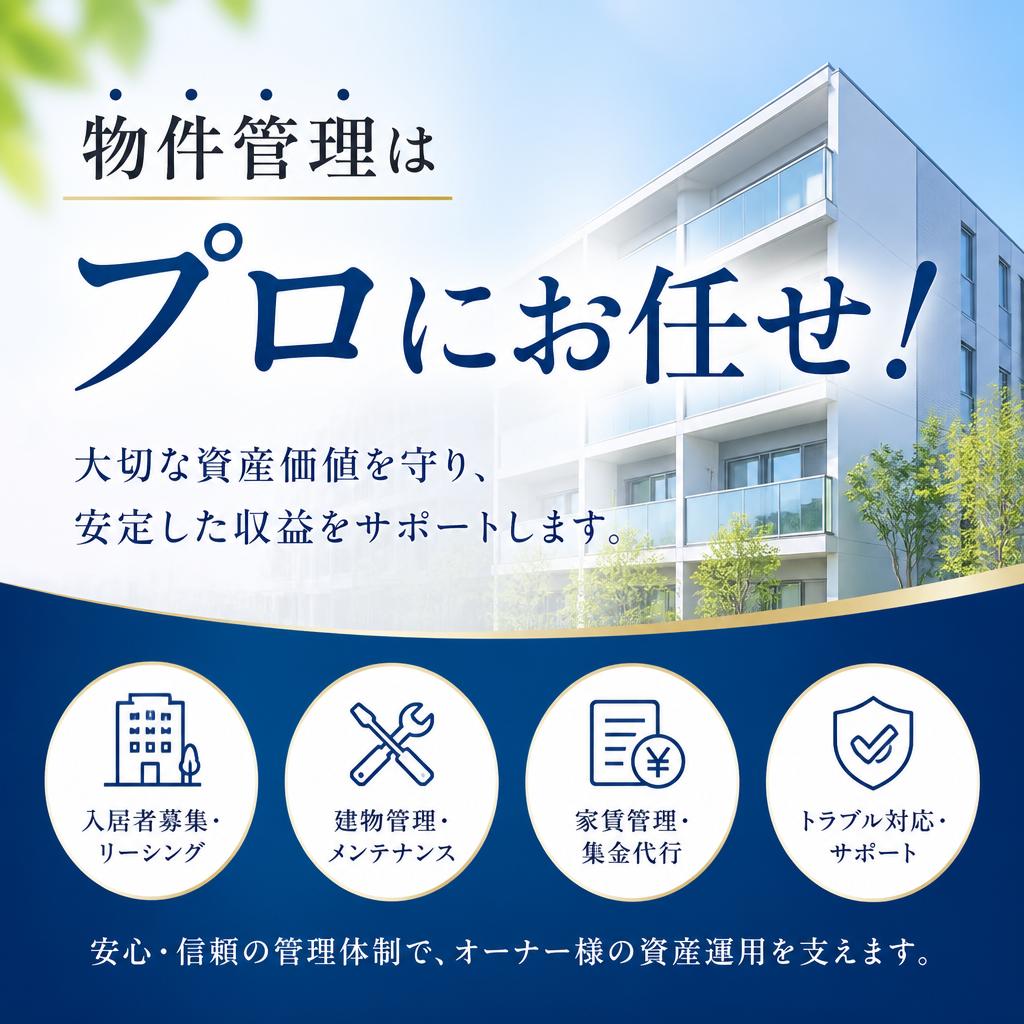 物件管理はプロにお任せ！