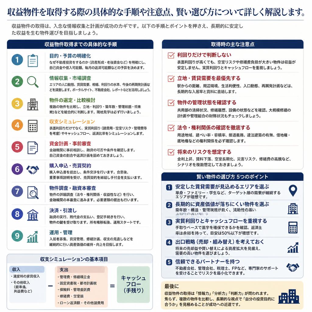 収益物件取得のステップ