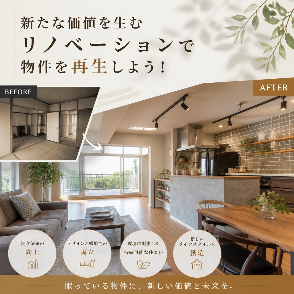 新たな価値を生むリノベーションで物件を再生しよう！