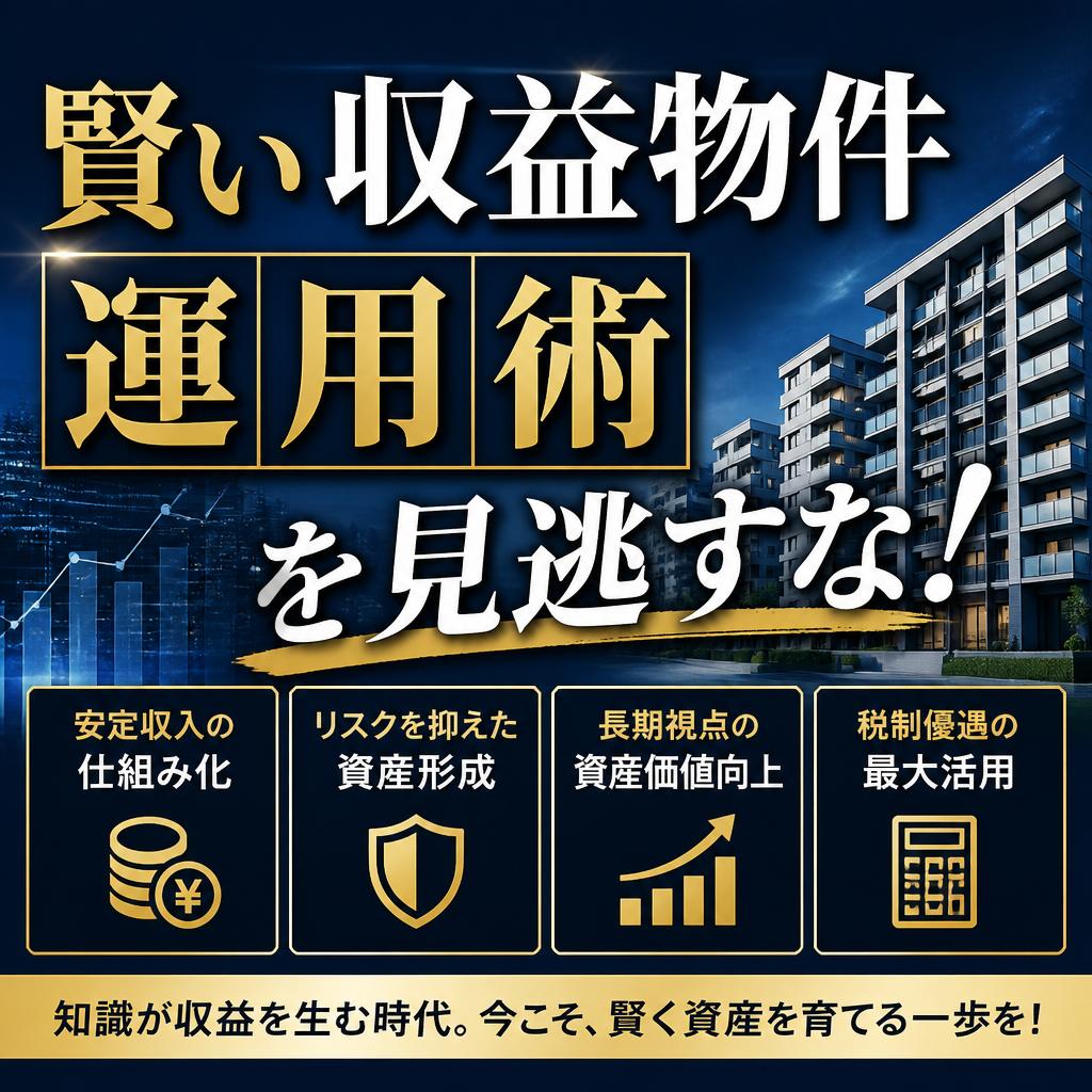 賢い収益物件運用術を見逃すな！