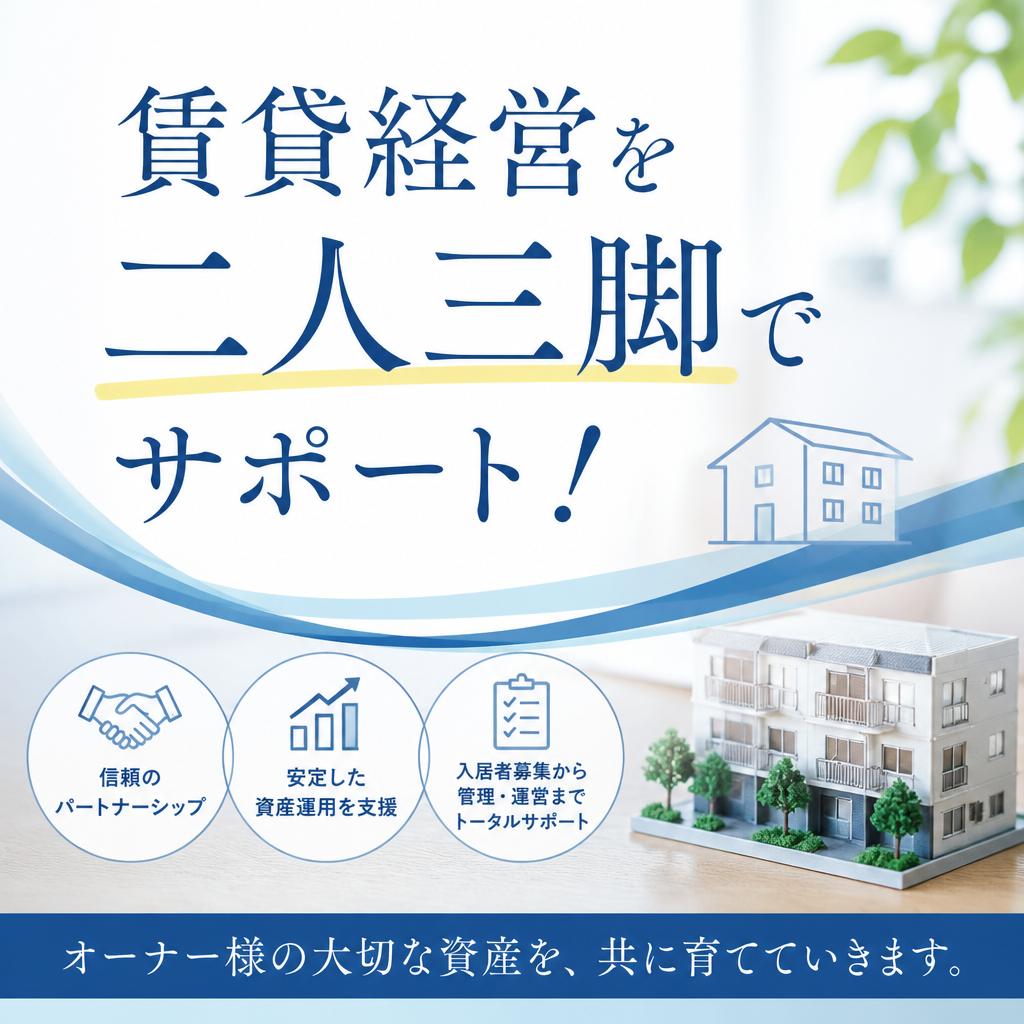 賃貸経営を二人三脚でサポート！