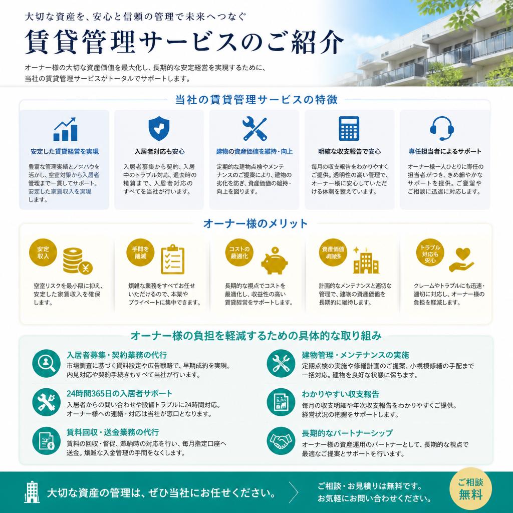信頼の賃貸管理サービス