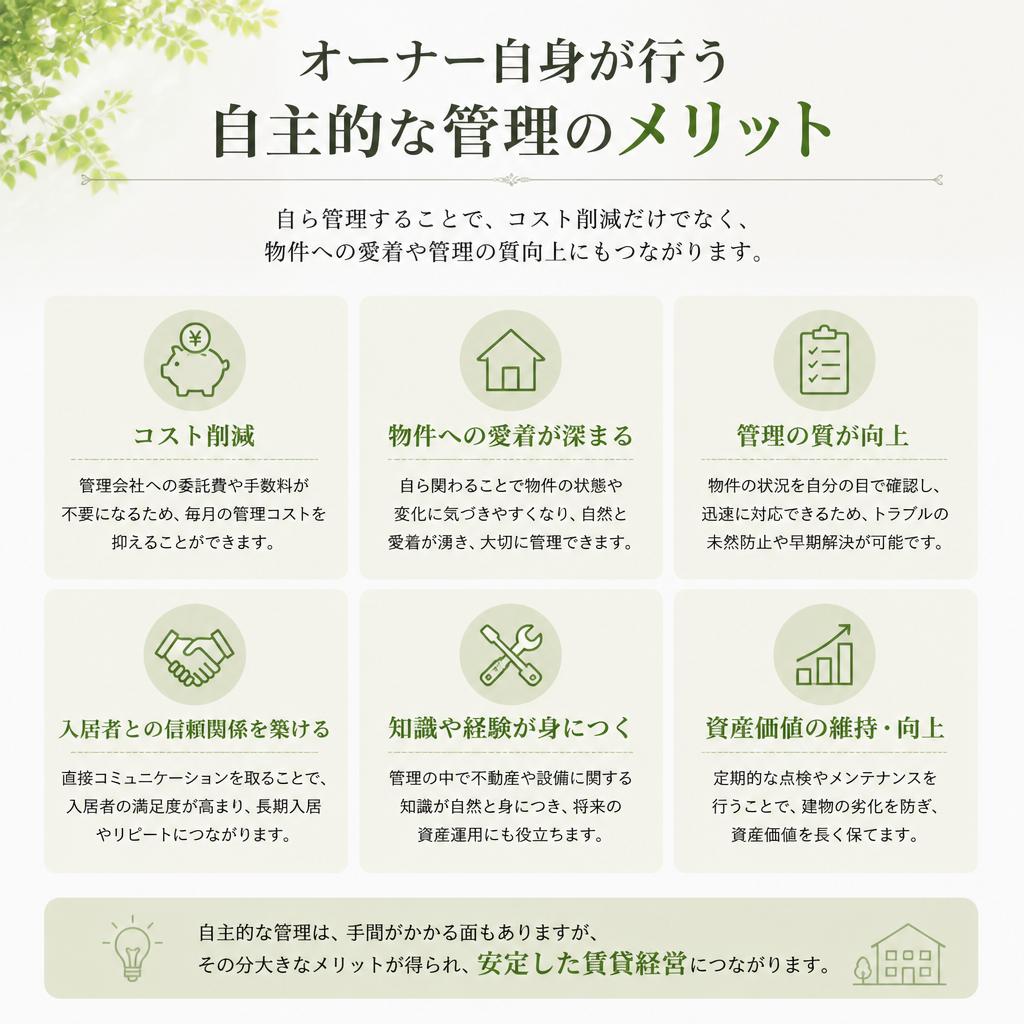 自主的な管理のメリット
