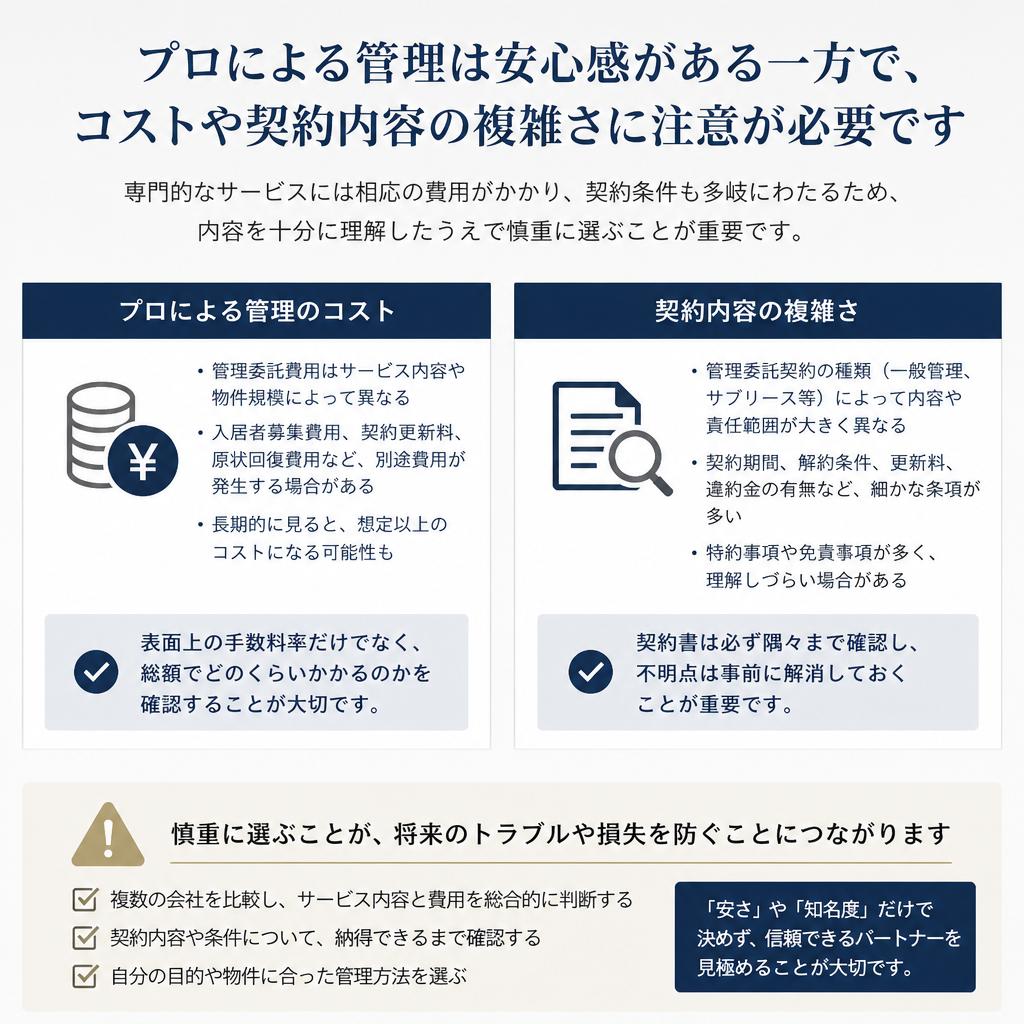 プロによる管理のデメリット