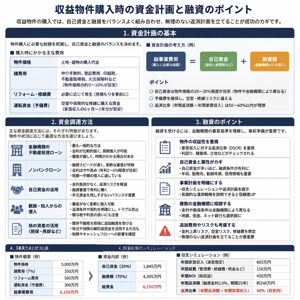投資資金の計画と資金調達