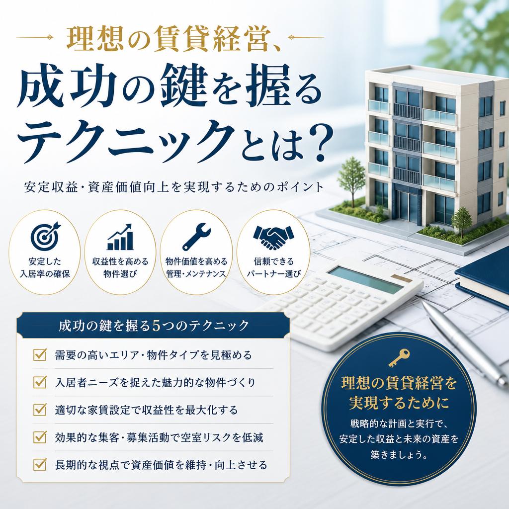理想の賃貸経営、成功の鍵を握るテクニックとは？
