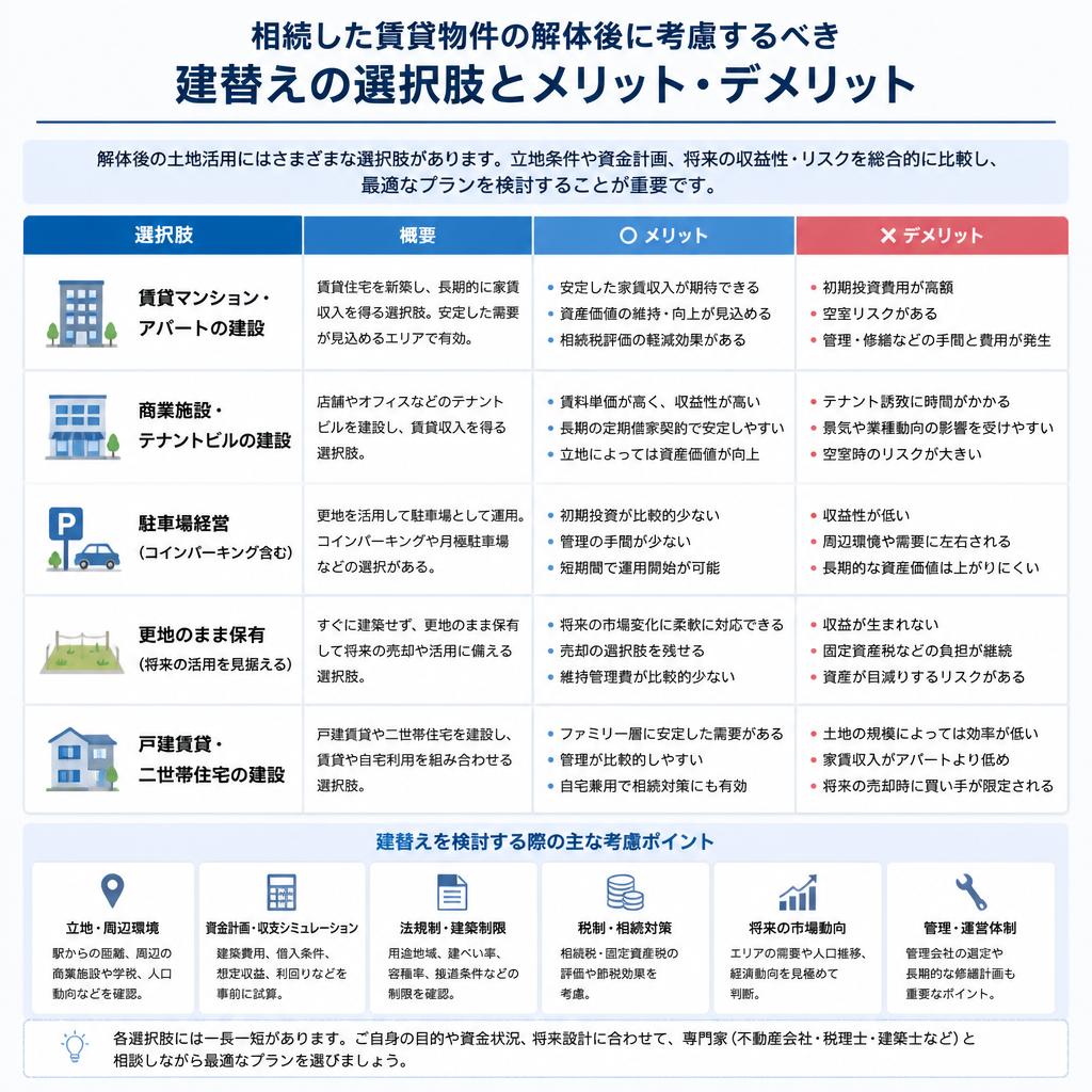 賃貸物件の建替え選択肢