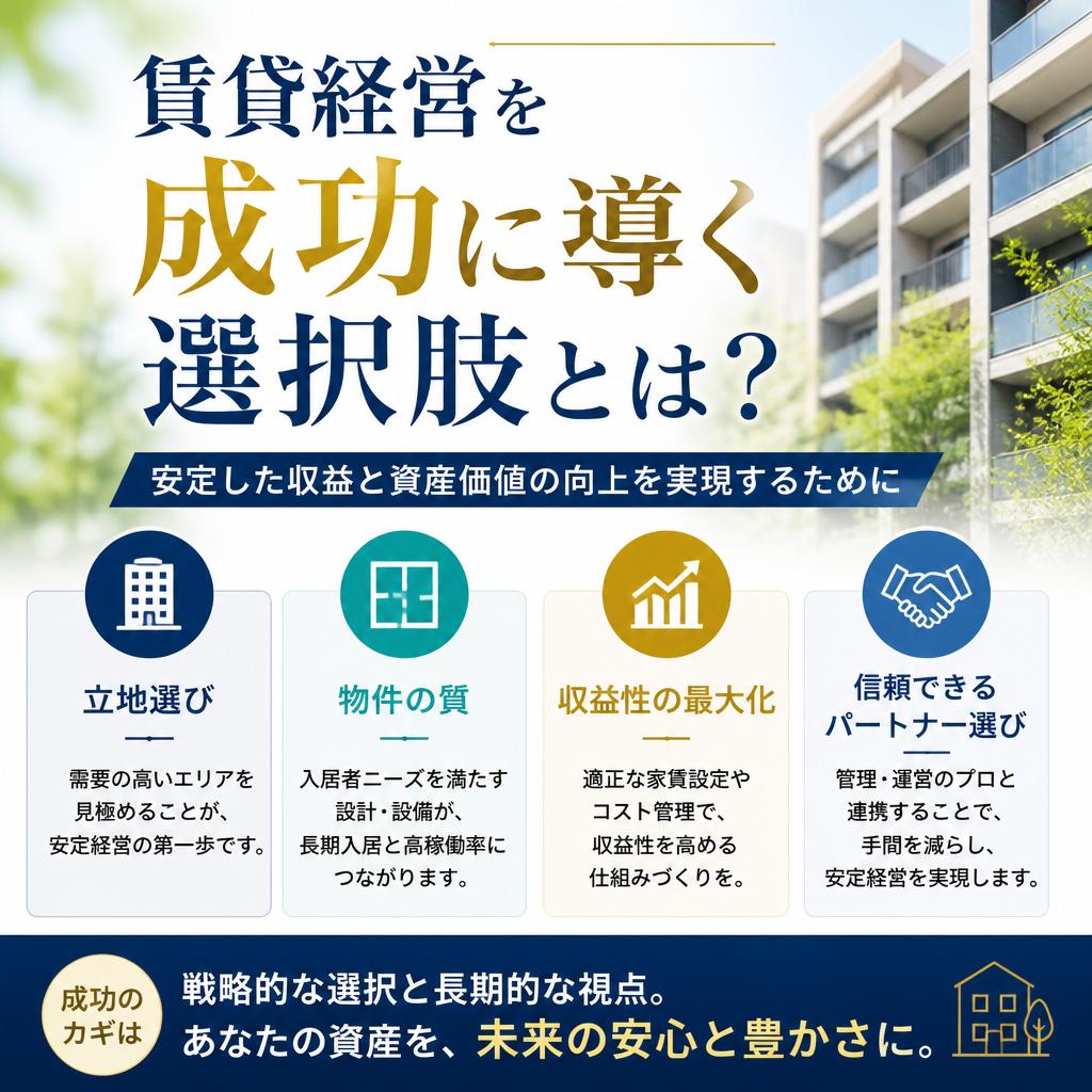 賃貸経営を成功に導く選択肢とは？