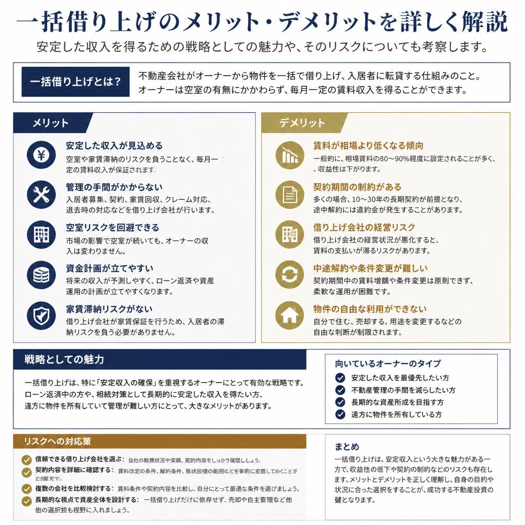 一括借り上げの魅力とリスク