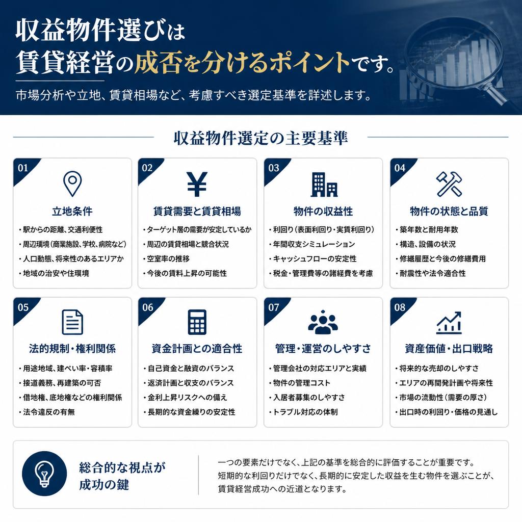 収益物件の選定基準
