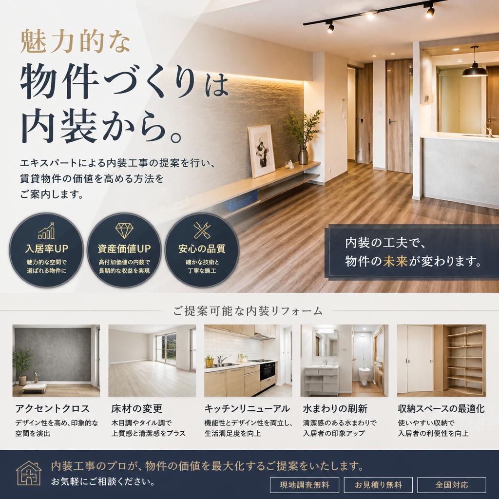 内装工事で魅力UP!