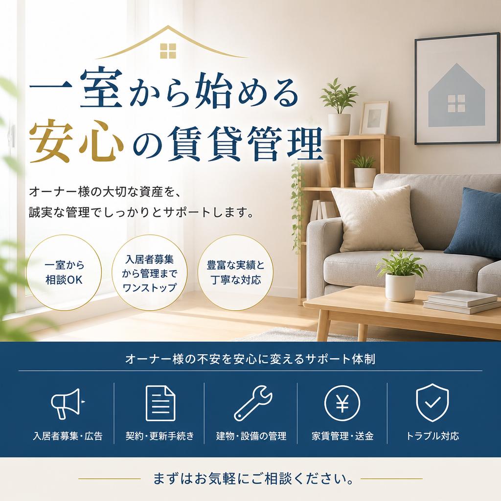 一室から始める安心の賃貸管理