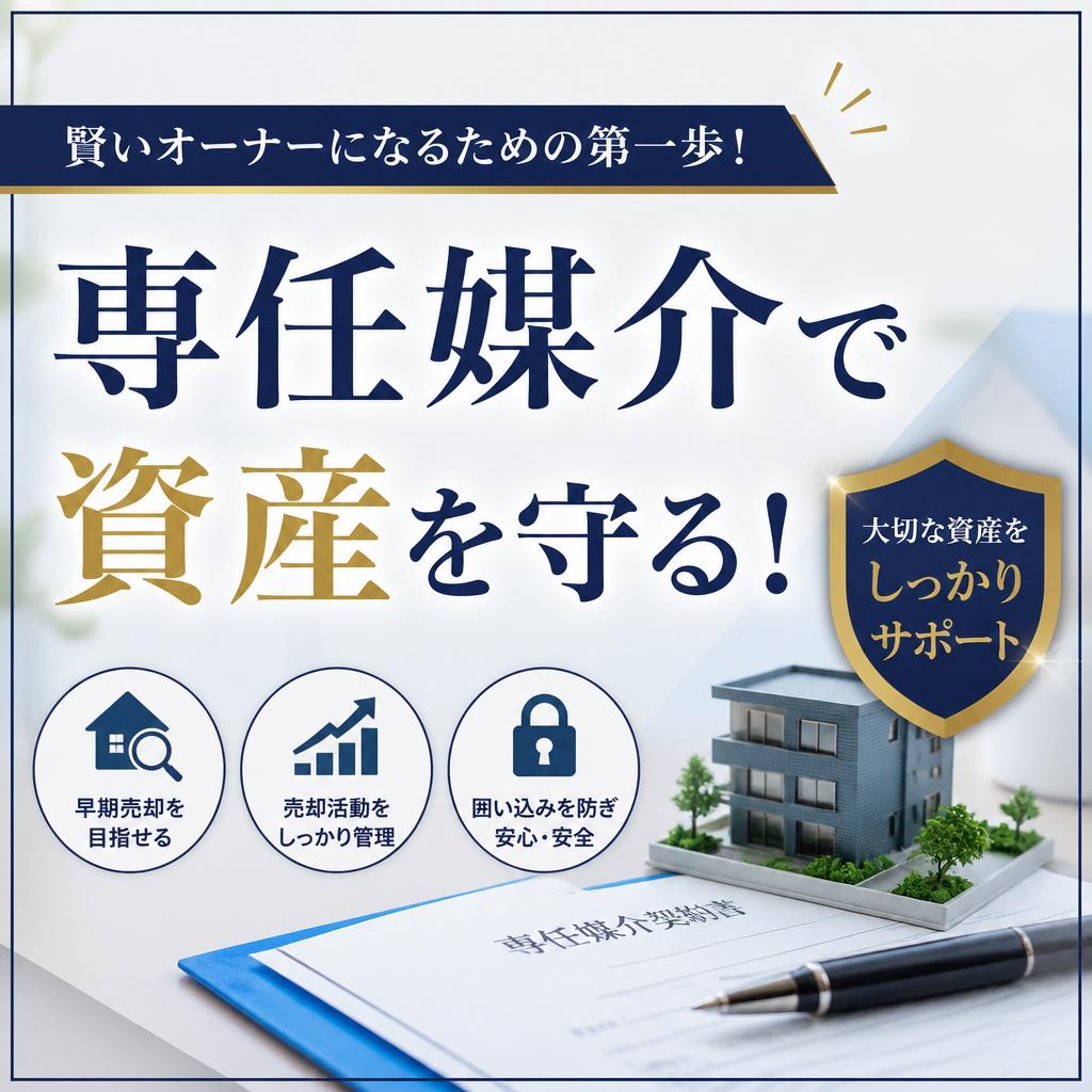 賢いオーナーになるための第一歩！専任媒介で資産を守る！
