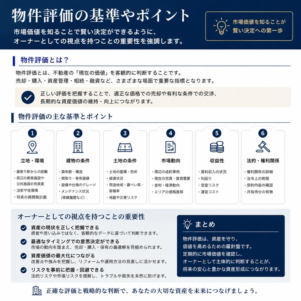 物件の評価：賢いオーナーのための基準