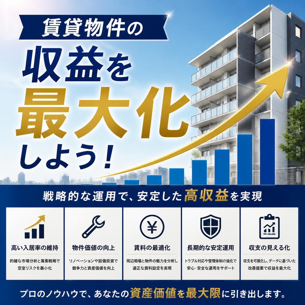 賃貸物件の収益を最大化しよう！
