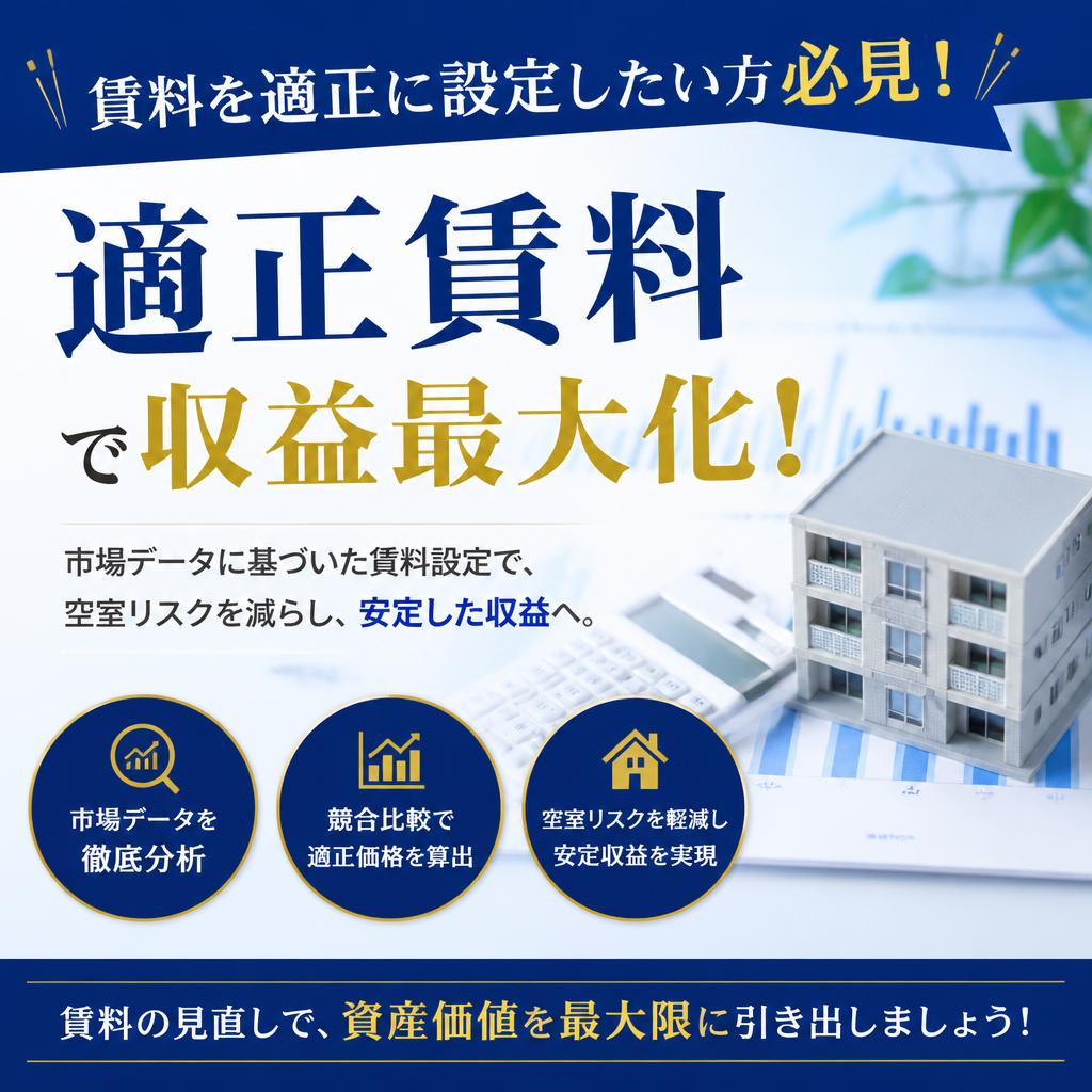 賃料を適正に設定したい方必見！