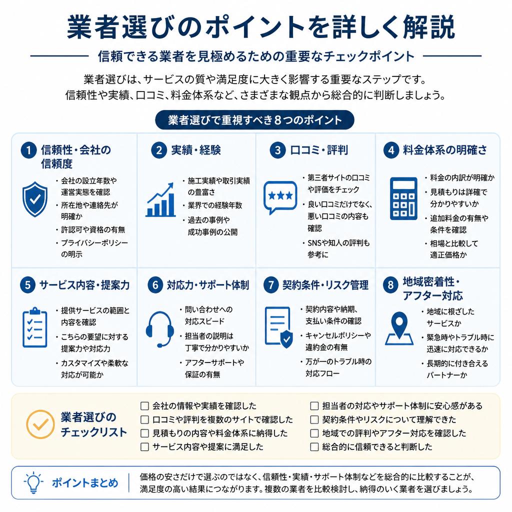 信頼できる解体工事業者の選び方