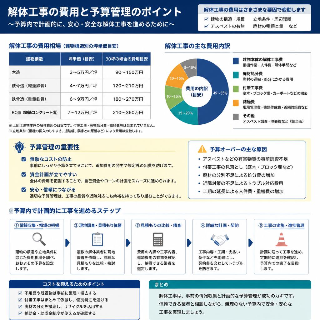 解体工事のコストと予算管理