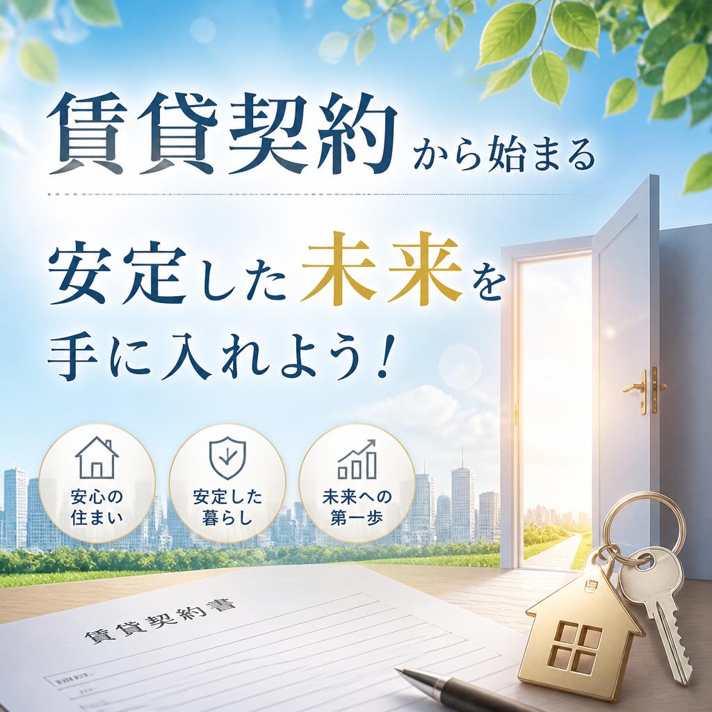 賃貸契約から始まる安定した未来を手に入れよう！