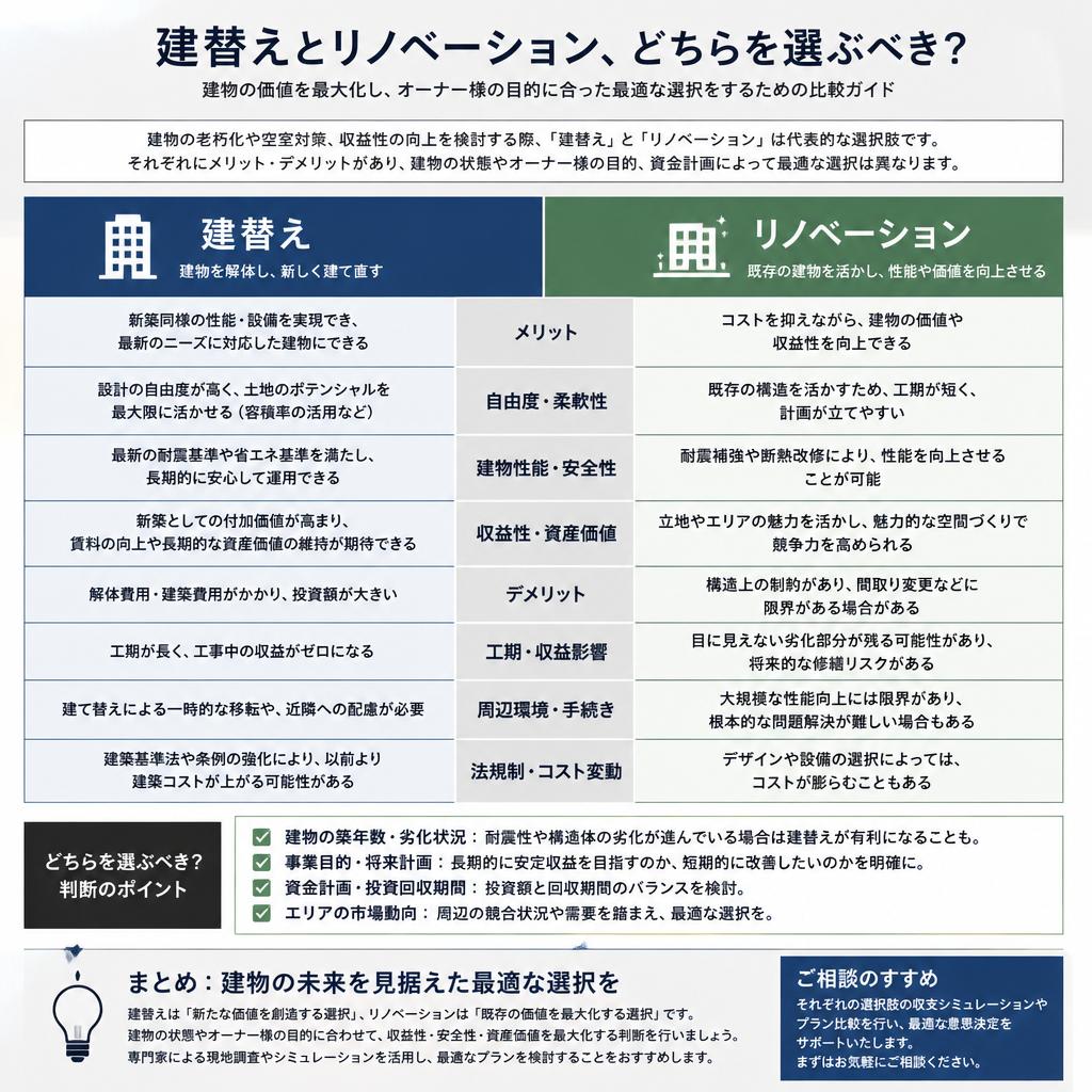 建替えとリノベーションの違い