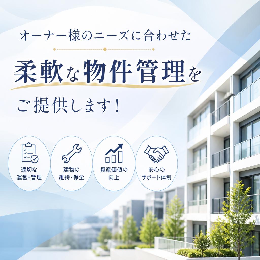 オーナー様のニーズに合わせた柔軟な物件管理をご提供します！