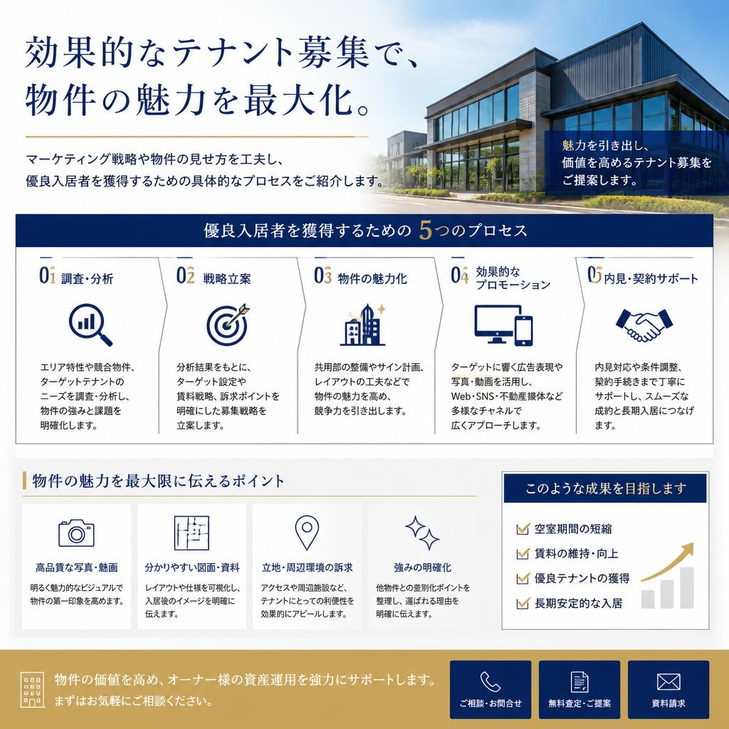 テナント募集のプロセス