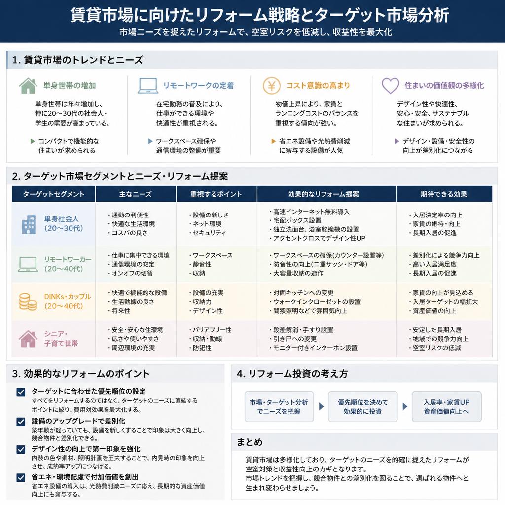 ターゲット市場の分析とリフォーム効果